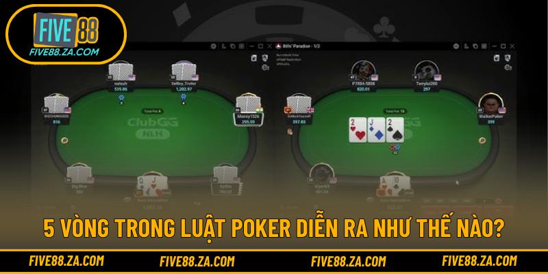 5 vòng trong luật Poker diễn ra như thế nào?